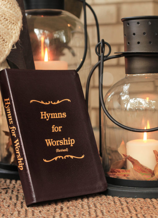 Hymns for Worship (Revised) Dark Burgundy Leather Flex Case Hymnal