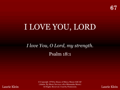 Maranatha! praise band – I Love You, Lord Lyrics