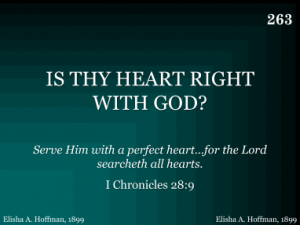 Is Thy Heart Right With God | R. J. Stevens Music