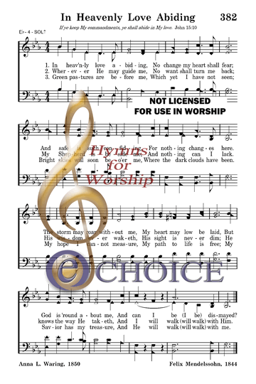 Church Hymnary (4th ed.) 551. In heavenly love abiding