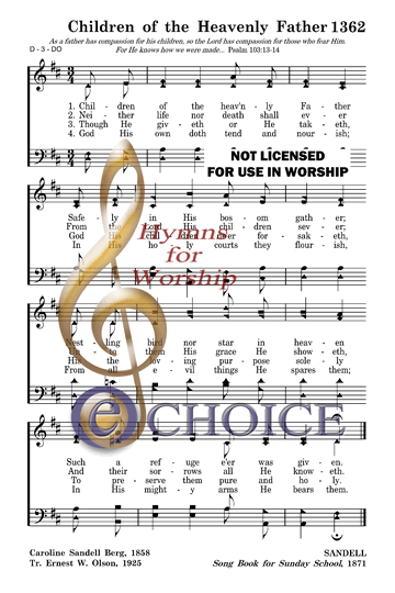 Most Popular Church Hymns and Songs: Children Of The Heavenly Father -  Lyrics, PPTX and PDF