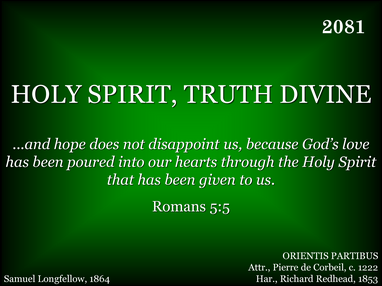 HOLY SPIRIT, TRUTH DIVINE