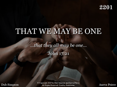 THAT WE MAY BE ONE
