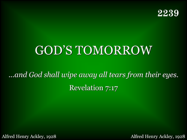 GOD'S TOMORROW