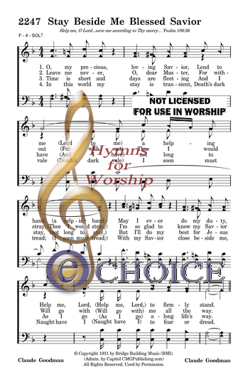 STAY BESIDE ME BLESSED SAVIOR - Image 3