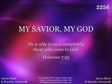 MY SAVIOR, MY GOD
