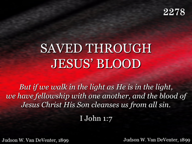 SAVED THROUGH JESUS' BLOOD