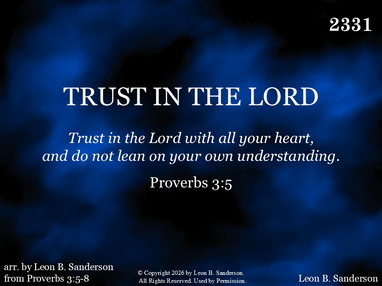 TRUST IN THE LORD